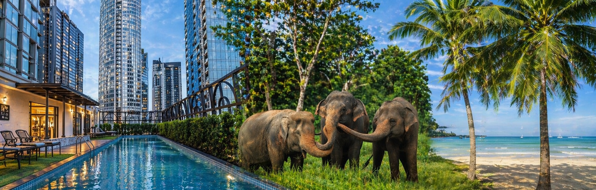 Bangkok, Elephant Hills Khao Sok & <br> Kamala, Phuket